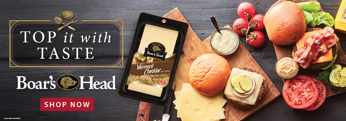 Top it with taste. Boars Head. Shop Now