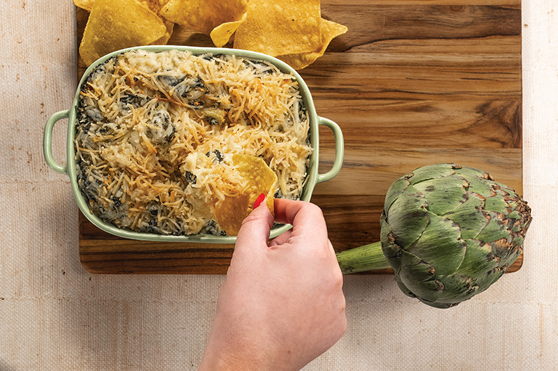 Plant-Based Baked Spinach Artichoke Dip