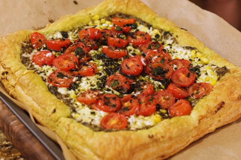 Corn and Tomato Tart