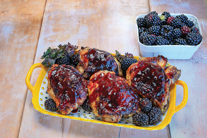 Blackberry BBQ Chicken Thighs